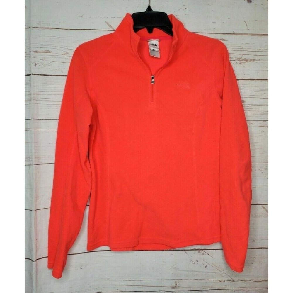 The North Face Burnt Pink Polartec ThermalPro 1/4 Zip Pullover Sweater